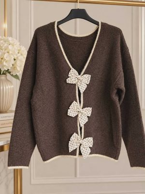 Chocolate Bow Knit